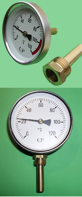 Termometr bimetalowy wersja standard model TB